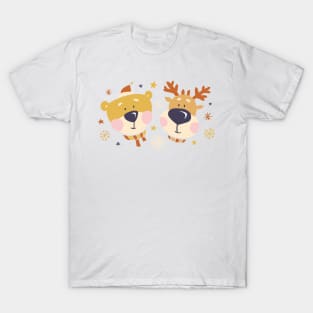 Cute Bear and Deer T-Shirt